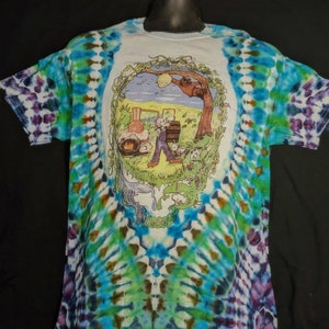 St. Stephen Grateful Dead Tie-Dye Shirt | Jam Band Skeleton Graphic Tee | Psychedelic Unisex Spiral T-Shirt