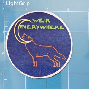 Weir Everywhere Vinyl Sticker | Bob Weir Grateful Dead-Inspired Decal | Weatherproof Jam Band Wolf Moon Art