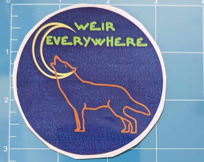 Weir Everywhere Vinyl Sticker | Bob Weir Grateful Dead-Inspired Decal | Weatherproof Jam Band Wolf Moon Art