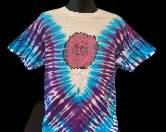 Jerry Garcia Tie-Dye Shirt | “Oh I Member” Lightning Bolt | Grateful Dead Inspired Psychedelic Tee
