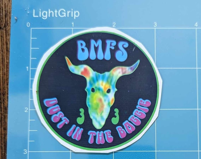BMFS Dust in the Baggie Vinyl Sticker | Billy Strings-Inspired Weatherproof Decal | Psychedelic Skull Art