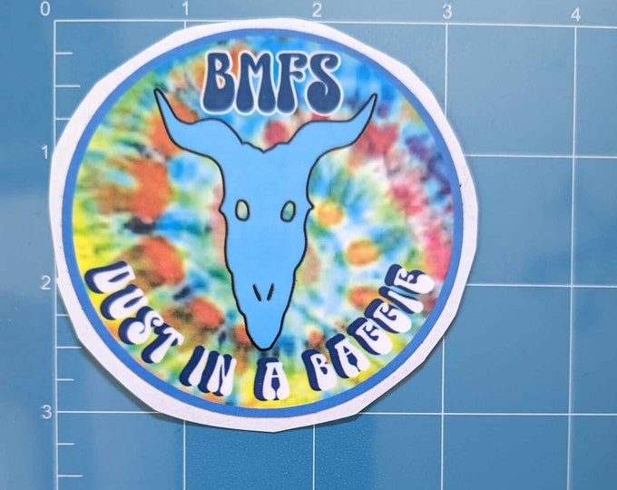 BMFS Dust in a Baggie Blue Skull Sticker | Billy Strings Tie-Dye Vinyl Decal | Weatherproof Bluegrass Jam Art