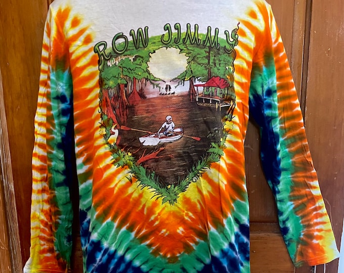 Grateful Row Jimmy Deadhead Lot Shirt  Long Sleeve Tie Dye 100 % cotton Hand Drawn Tie Dye