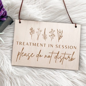 Engraved Treatment in Session Sign, Therapy in Session, In Session Sign, In Session Sign for Therapist, Massage in Session Sign, In Session