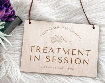 Engraved Treatment in Session Sign, Therapy in Session, In Session Sign, In Session Sign for Therapist, Massage in Session Sign, In Session