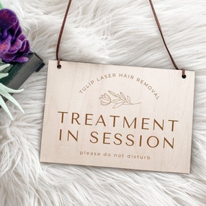 Engraved Treatment in Session Sign, Therapy in Session, In Session Sign, In Session Sign for Therapist, Massage in Session Sign, In Session