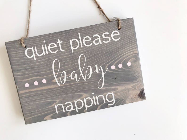 Quiet Please Baby Napping Sign Quiet Please Sign Baby | Etsy