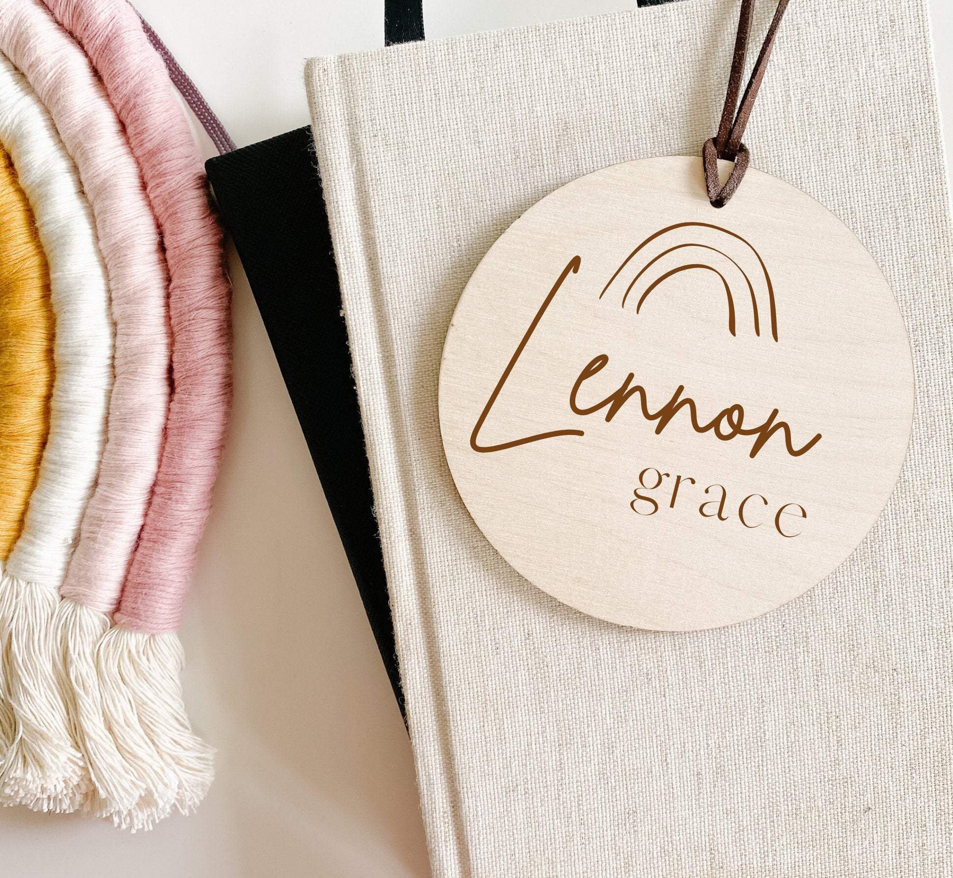 Baby Name Announcement Baby Name Tag Baby Tag Etsy UK