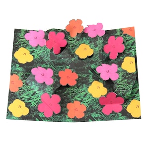Andy Warhol Blumen Pop Up Grußkarte