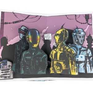 Jim Mahfoods Funky Beats, Sir Pop Up Art Print from Pop Up Funk Daft Punk Star Wars Tron Meet at a Bar image 1