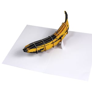 Cartão de felicitações pop-up de banana de Andy Warhol