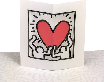 Keith Haring Love Pop Up Greeting Card