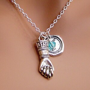 Delicje naszyjnik spersonalizowane naszyjnik z Birthstone i początkowe, Pięść Figa dobry czar Amulet szczęścia dla przyjaciela dziewczyna Mama siostra brat tata