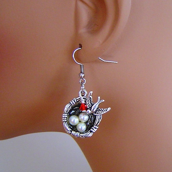 Bird Nest Earrings Etsy