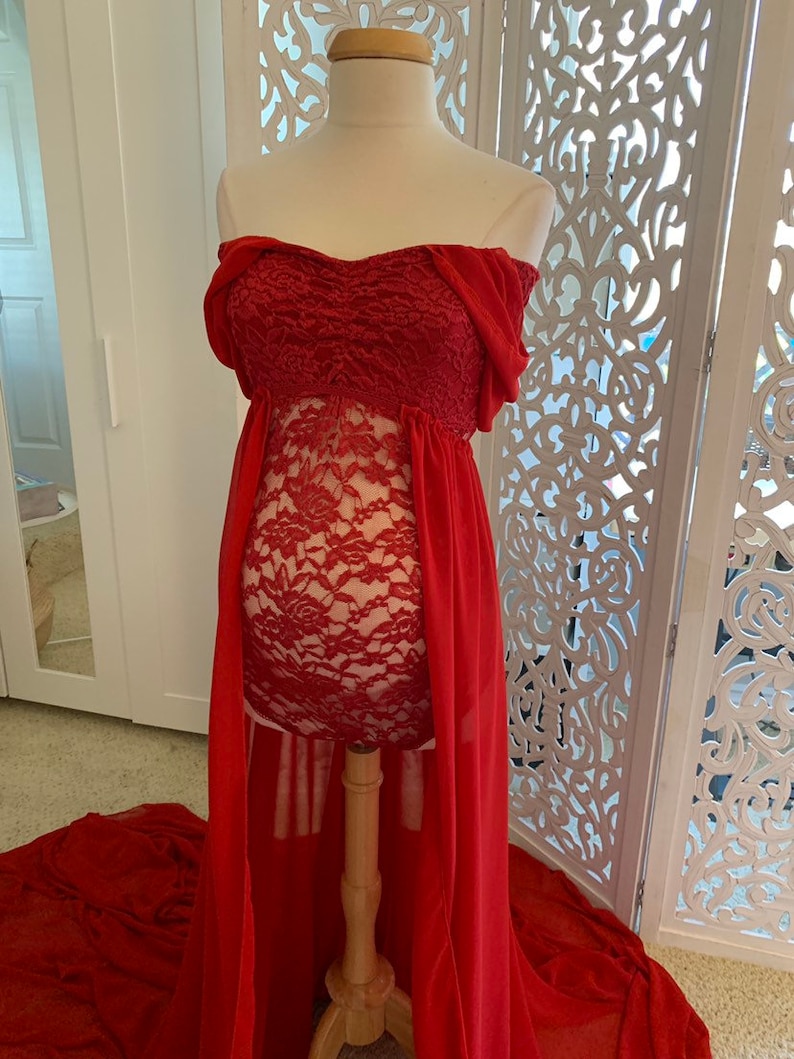 Maternity bodysuitmaternity onesieMaternity Photo PropsBoudoir photo shootMaternity dressbaby shower gift bohemianred