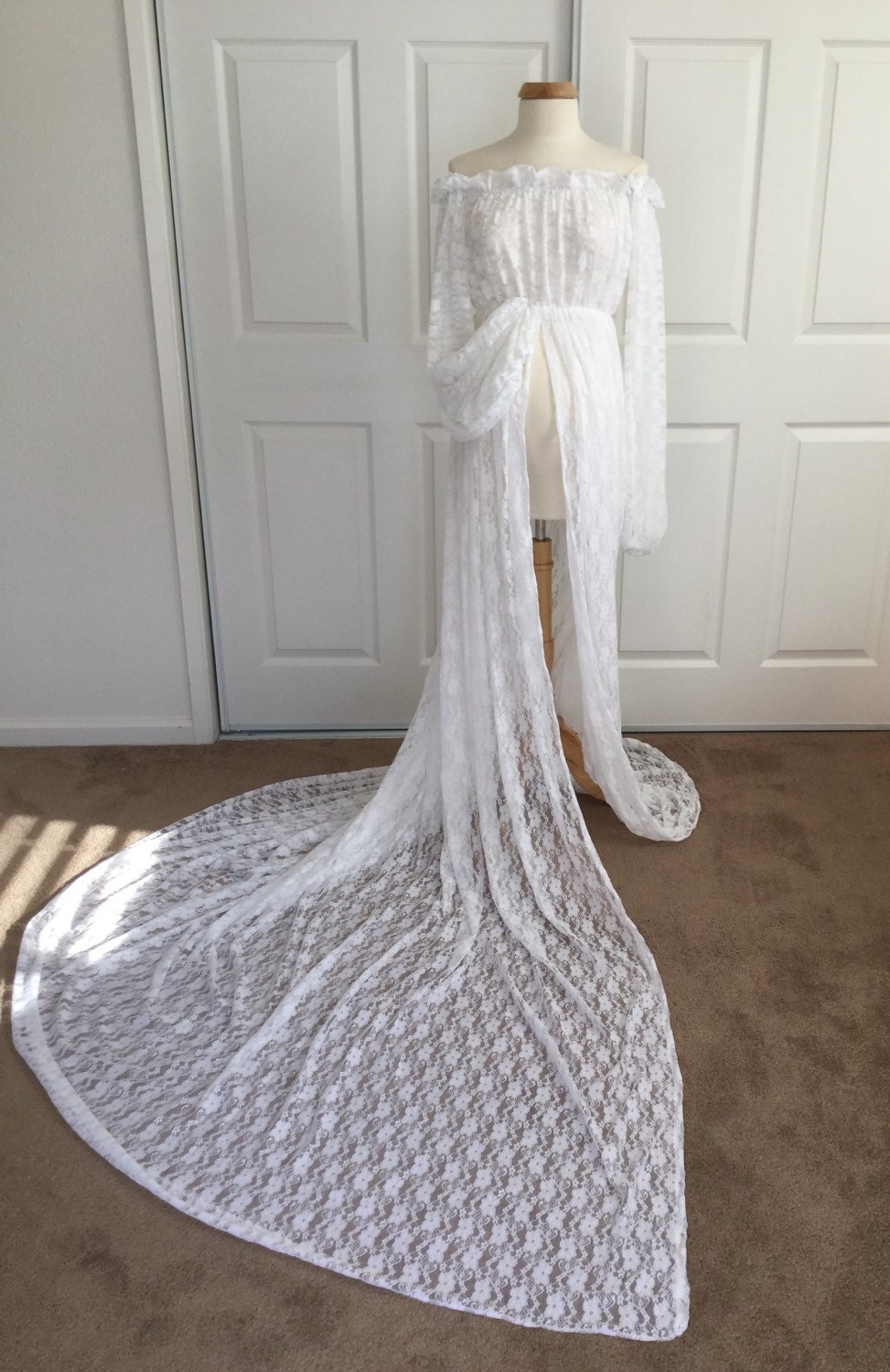 White Lace/Maternity Gown/Maternity Dress/Maternity dress for Etsy