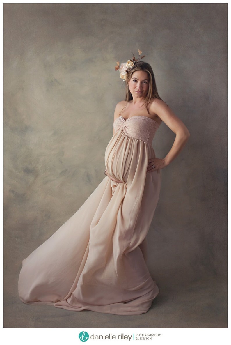 Nursing/Breastfeeding Chiffon Gown/Maternity Dress/Maternity Etsy