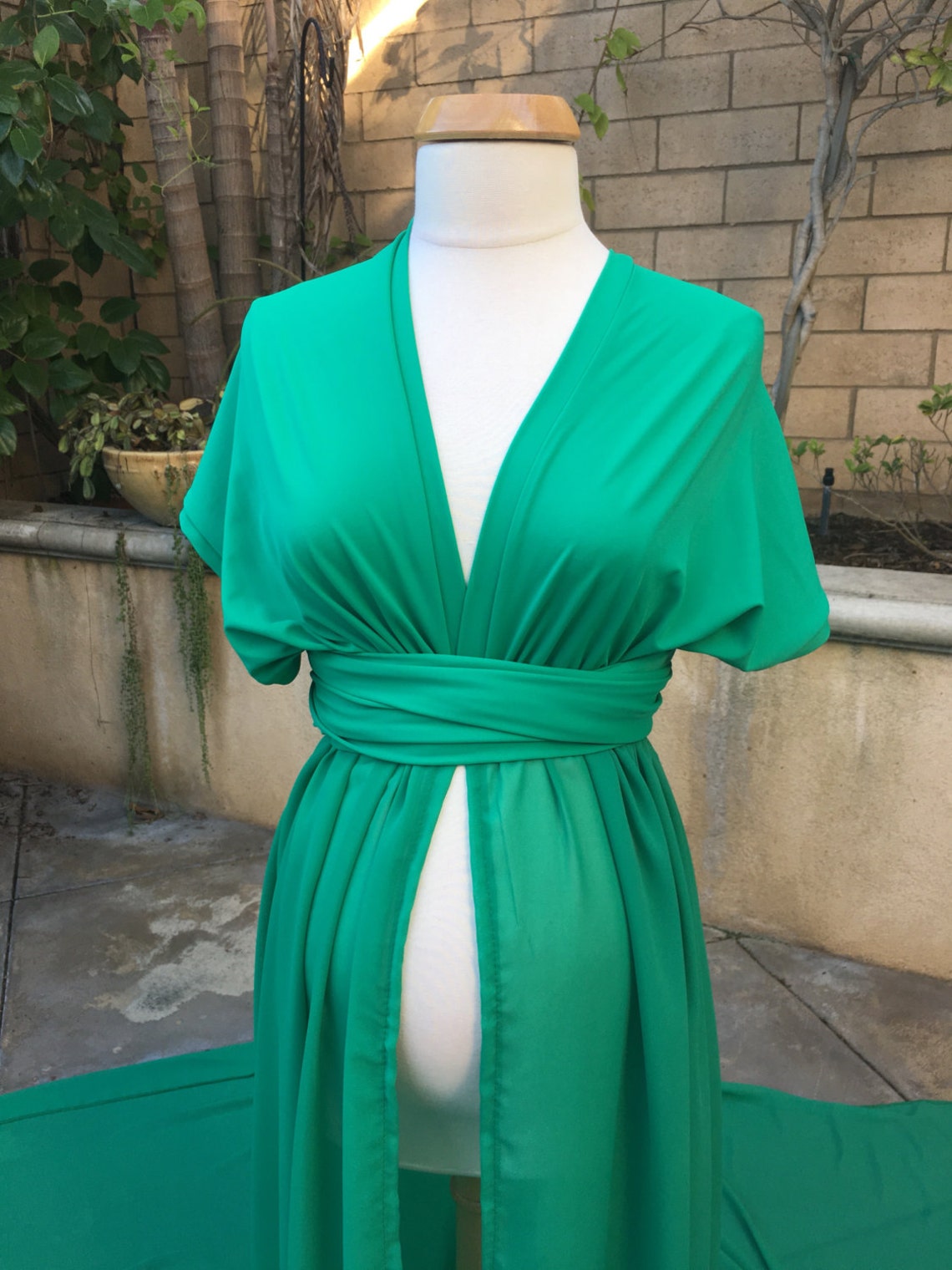 emerald green maternity gown