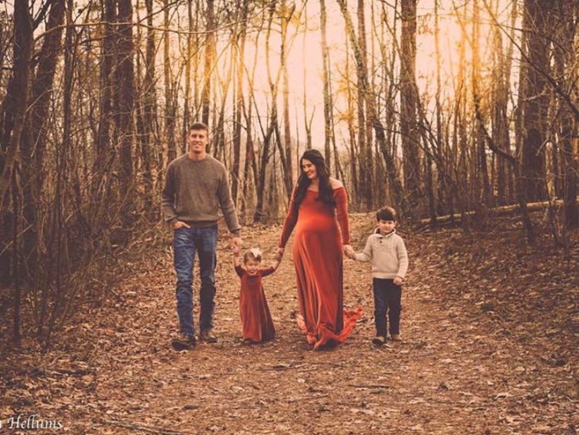 Burnt orange/Velvet Maternity Gown/Maternity Dress/Baby shower Etsy