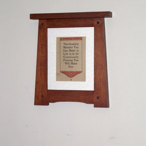 REDUCED!!-Original Roycroft Framed Motto-Craftsman/Mission Style Frame-Father&#39;s Day Gift-House Warming Gift