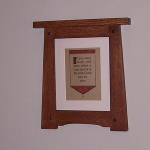 REDUCED!!-Original Roycroft Framed Motto-Craftsman/Mission Style Frame-Father&#39;s Day Gift-Home Sweet Home-House Warming Gift