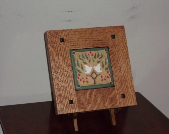 Framed Arts and Crafts Tile-mission Frame-songbirds Tile-home Sweet ...