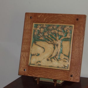 Framed Arts and Crafts Tile-Mission Style Frame-Large Tile-Home Sweet Home