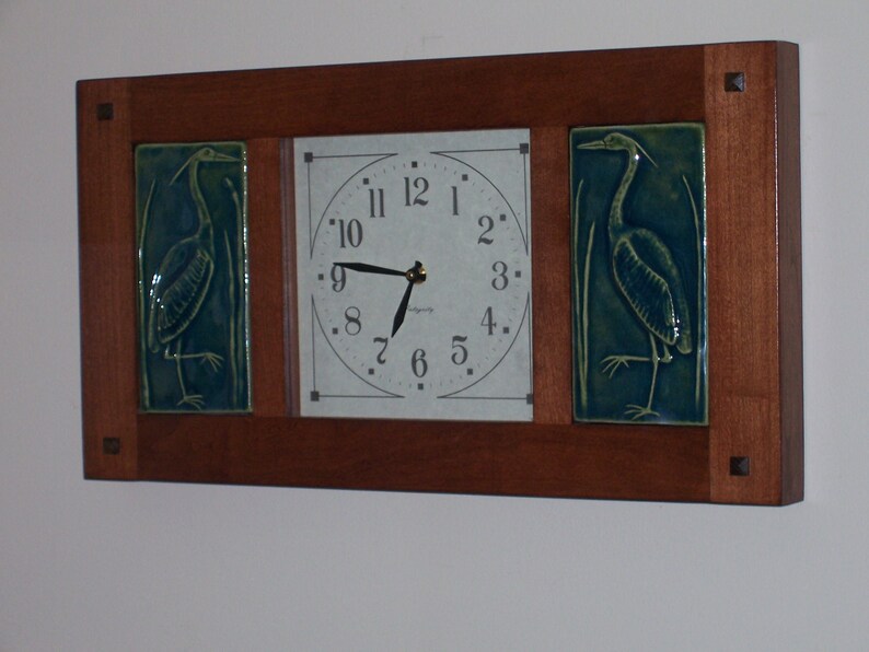 Classic Mission/Craftsman Wall Clock-Cherry Arts and Crafts | Etsy