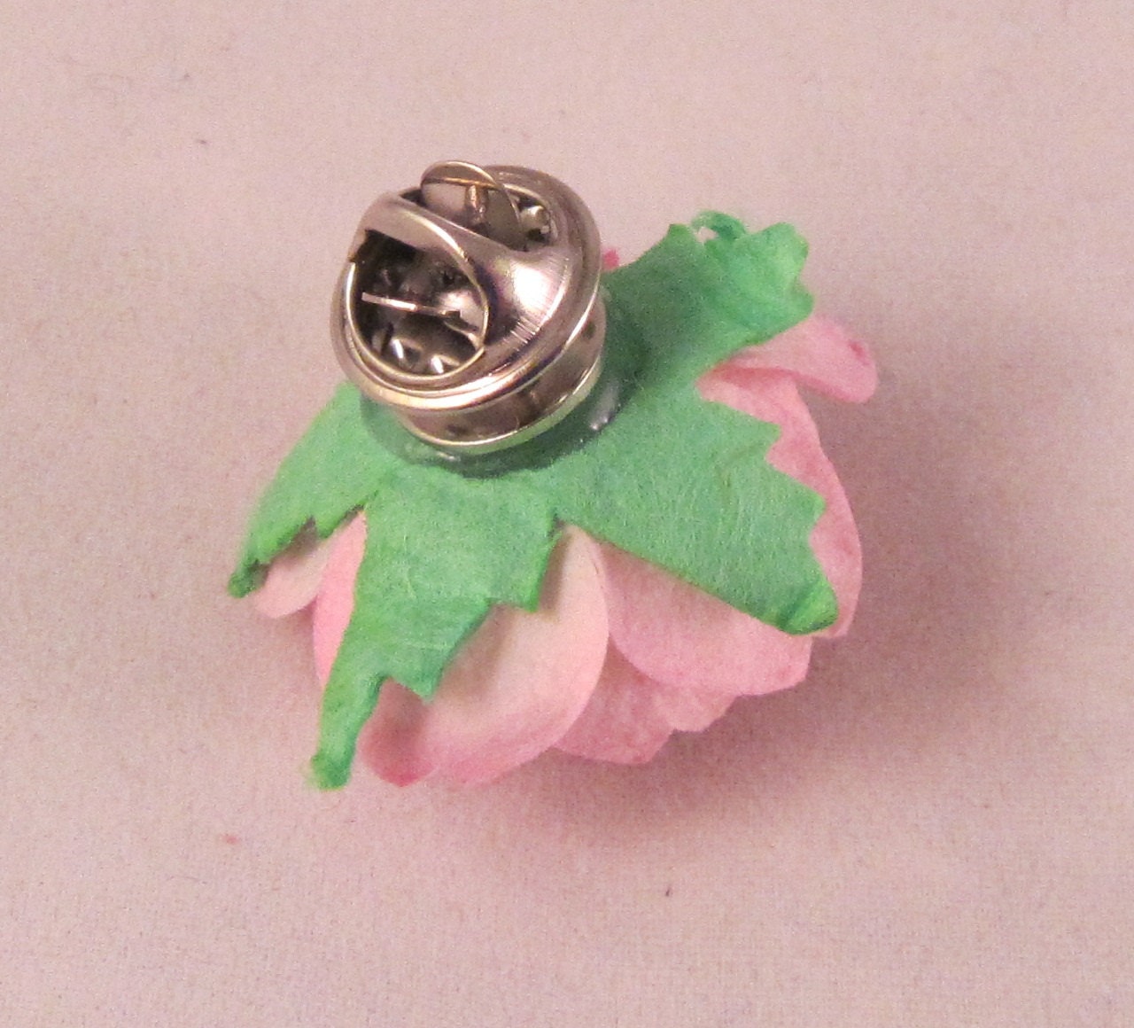 Paper Rose Flower Lapel Pin - Light Pink - Small - Everyday / Weddings ...