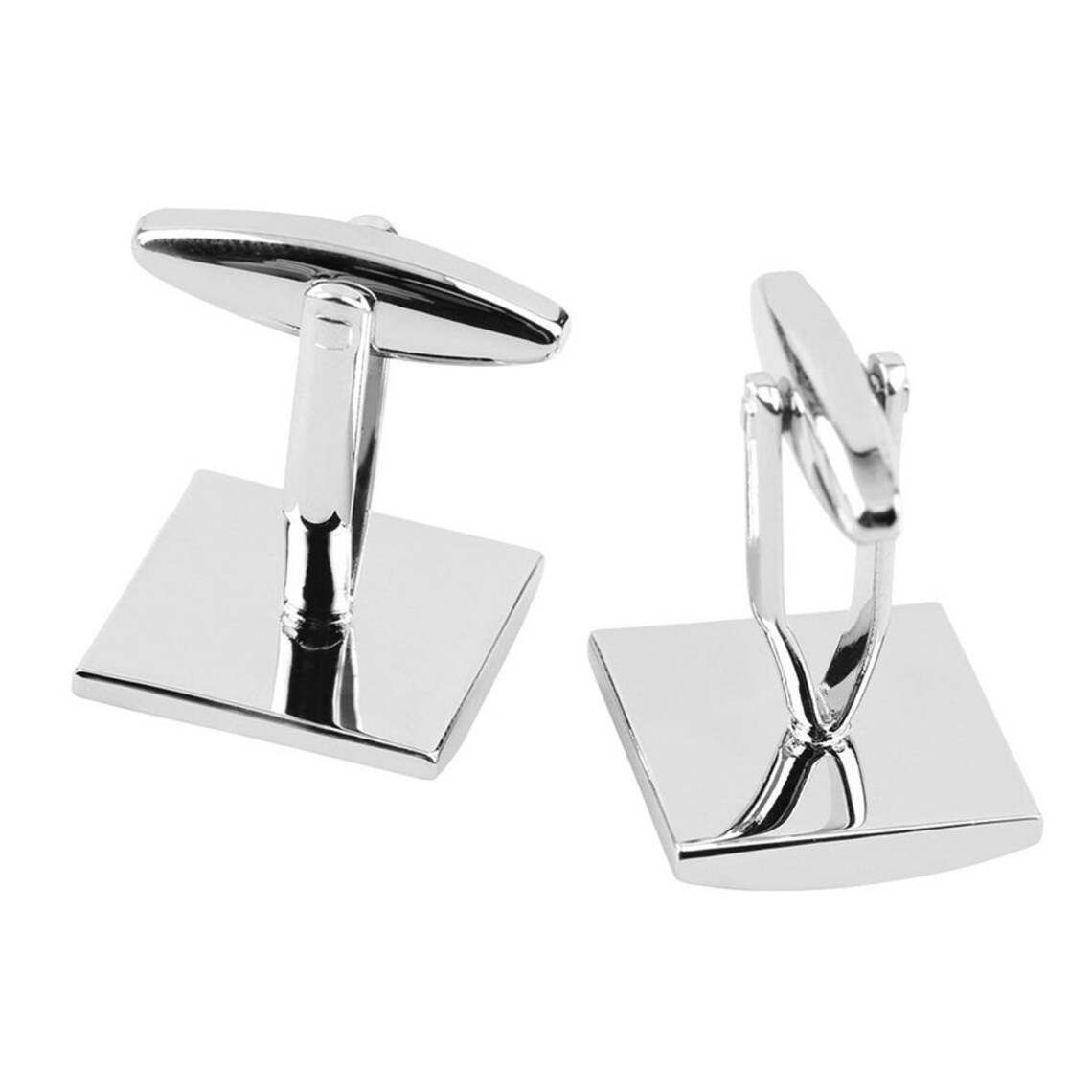 Men's Cuff Links Classic Square Checker Etsy