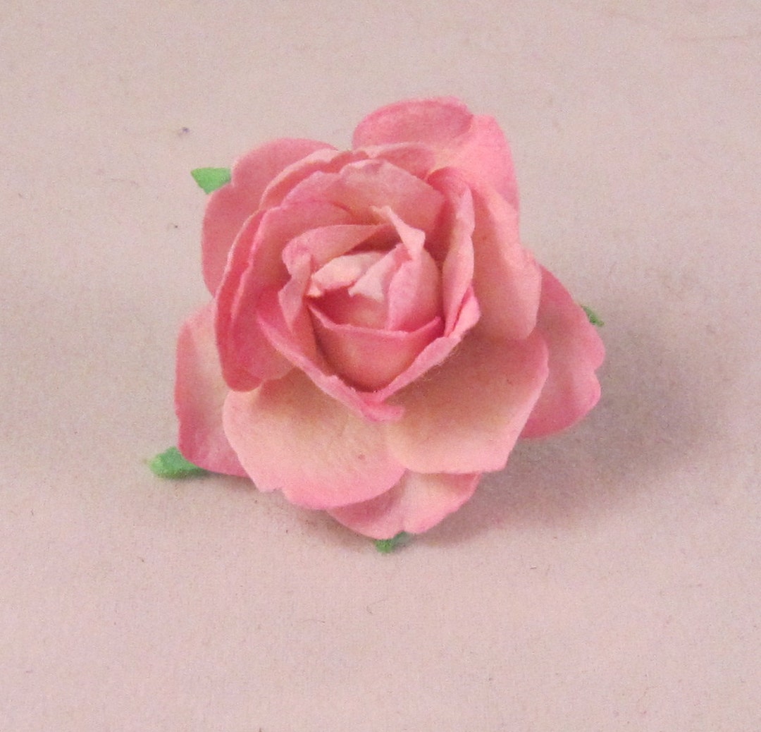 Paper Rose Flower Lapel Pin - Light Pink - Small - Everyday / Weddings ...