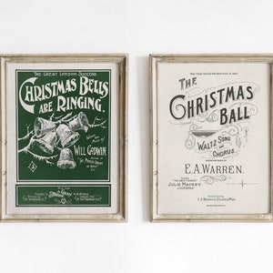 Vintage Christmas Typography Art Prints: Holiday Poster Set (Digital Download)