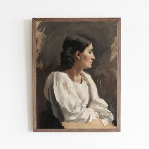 portrait de femme vintage, art mural imprimable