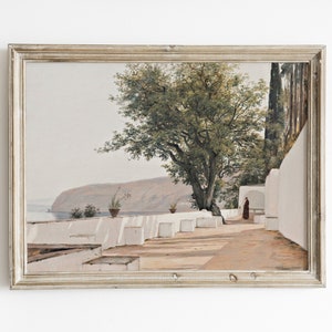 Vintage Amalfi Coast Print: Mediterranean Architecture Painting (Digital Download)