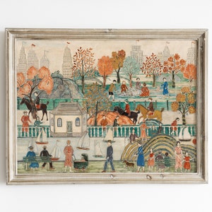 Vintage Central Park Art Print: 1939 New York Cityscape (Digital Download)