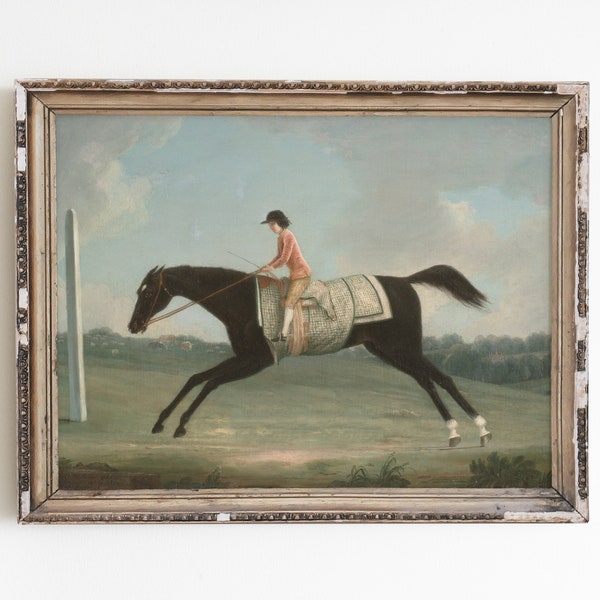Vintage Horse Riding Art Print: Antique Nursery Decor (Digital Download)