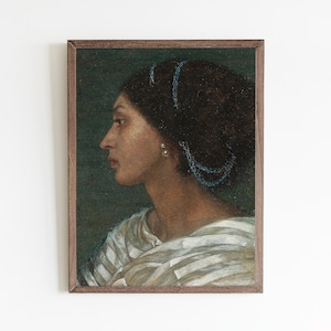 Vintage Woman Portrait: Moody Female Wall Art (Digital Download)