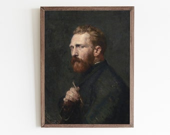 Vintage Van Gogh Portrait Print: Moody Oil Painting (Digital Download)