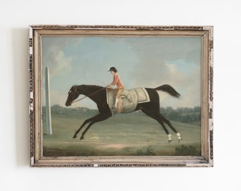 Vintage Horse Riding Art Print: Antique Nursery Decor (Digital Download)