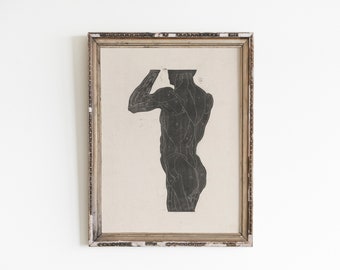 Vintage Anatomie Druck: 1891 Figur Skizze Wand Kunst (Digitaler Download)