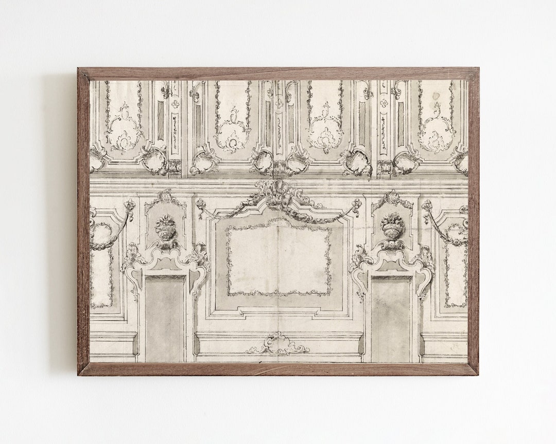 Classical Wall Art, Traditional Art Print, Vintage Architecture Sketch