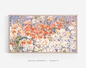 Floral Meadow Watercolor Art for Samsung Frame TV (Digital Download)