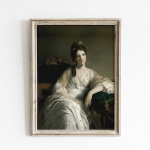 Vintage portrait print, woman print, antique portrait wall art, vintage wall art decor antique art, portrait painting, woman painting