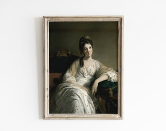 Vintage Woman Portrait Art Print: "Tilly" Antique Decor (Digital Download)