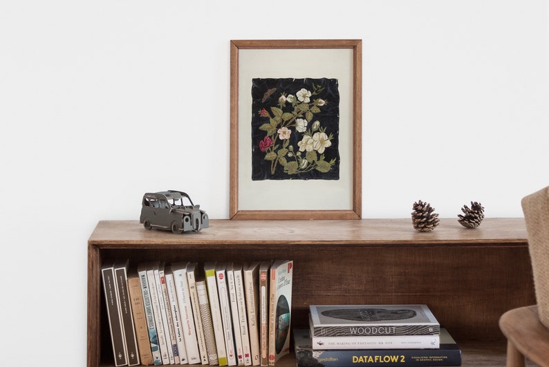 Antique Floral Wall Art Vintage Textile Wall Art Antique Etsy