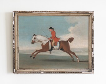 Vintage Horse Riding Art Print: Equestrian Decor (Digital Download)
