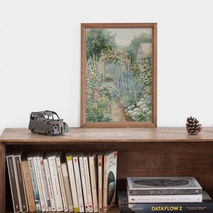 Curated visual reference: Gallery Detail: Spring Garden Wall Art Vintage Garden Landscape Painting Pastel