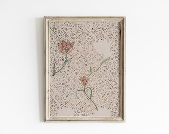 Vintage Tulip Floral Print: William Morris Antique Art (Digital Download)