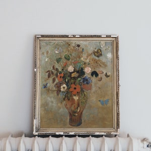 Fine art print, bouquet painting, vintage spring wall decor, Antique floral painting, vintage art, vintage art prints, gallery wall art image 7