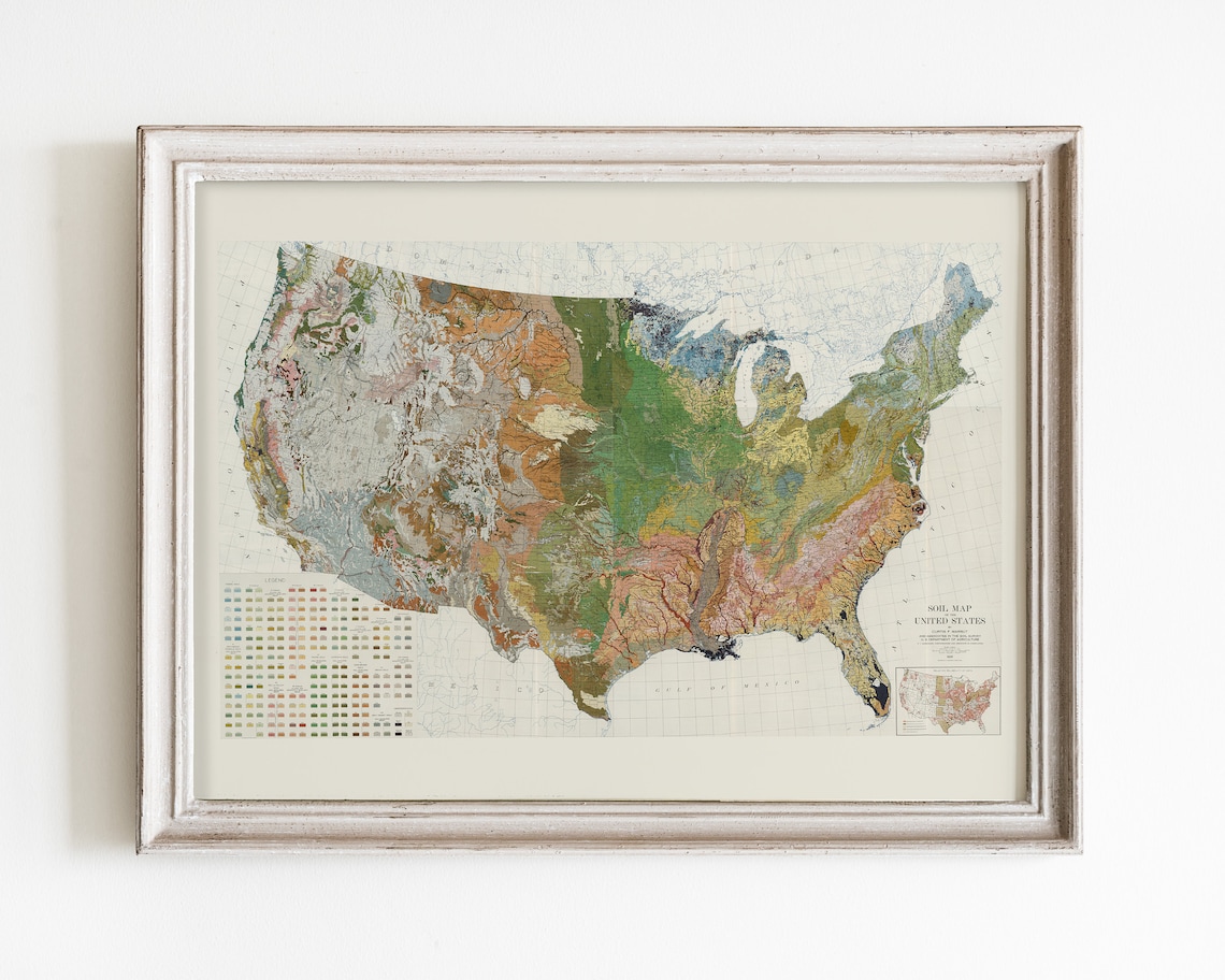 Vintage United States Soil Survey Map Geology Educational Etsy Il 1140xN.3979259237 Ejtc 